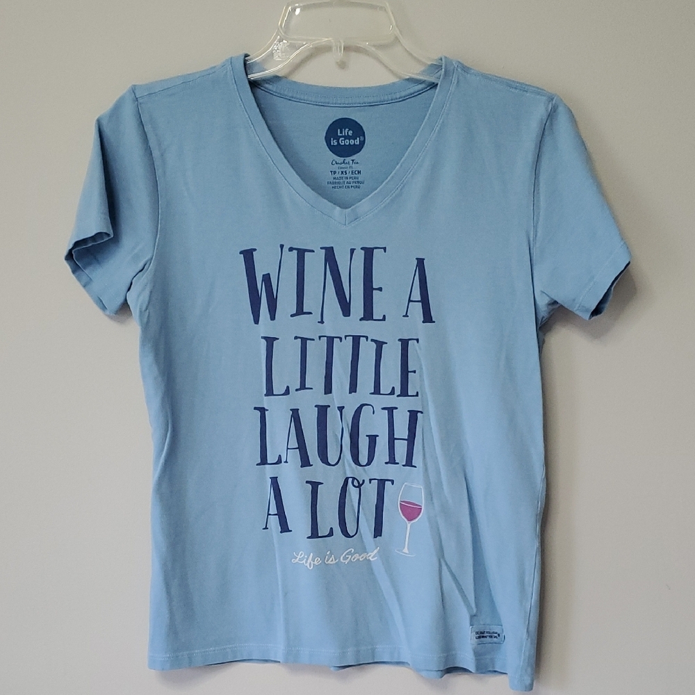 Life is Good Blue Crushed Tee